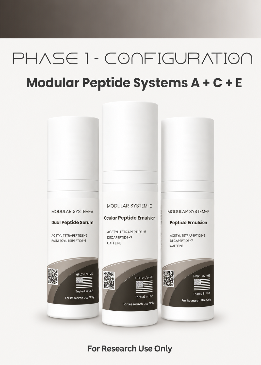 Phase 1 modular peptide system