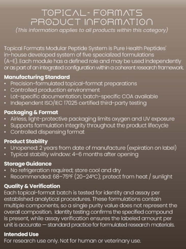 Phase 1 modular peptide system