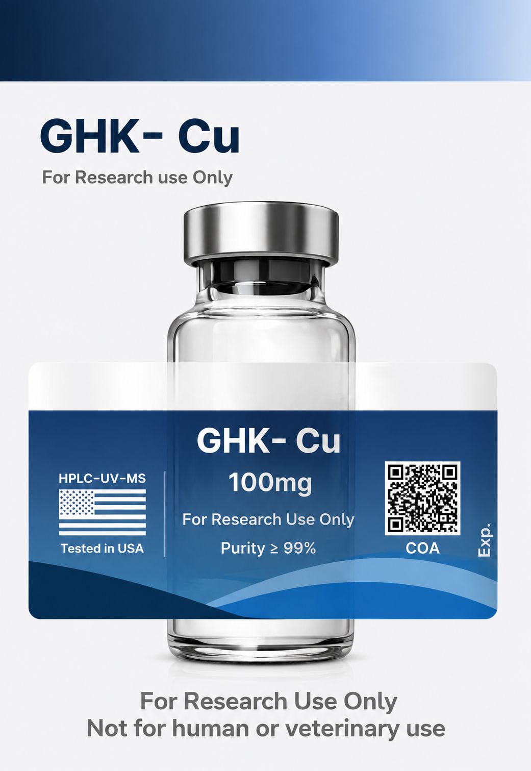 GHK-Cu copper tripeptide research peptide for laboratory research
